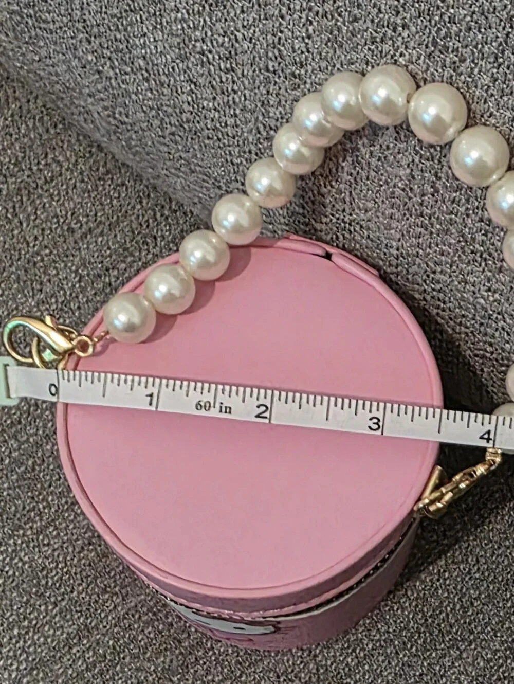 New Kitty Pearl Design Handle Mini Bag - 20 Mini Lip Glosses, Sparkles, Lip Tint